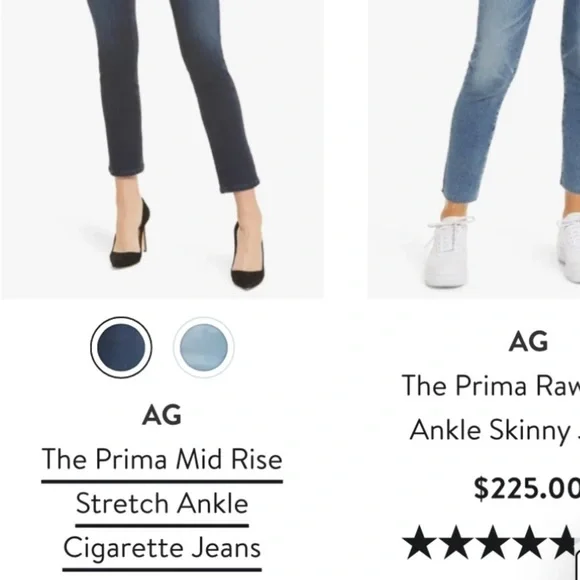 AG-ED Denim distressed skinny ankle blue Jeans size 27 - Picture 5 of 6